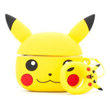 Audifonos Bluetooth Con Funda Pokemon Pikachu Kawaii