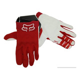 Guantes Moto Cross Enduro Rojo Con Cubre Nudillo 