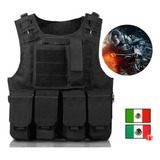 Chaleco Táctico Militar Bolsos Removibles Paintball Airsoft