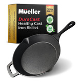 Mueller - Sartén De Hierro Fundido Sazonado Y Saludable De.