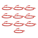 10 Pzs Mayoreo Pulsera Hilo Rojo Protección Unisex Moda B800