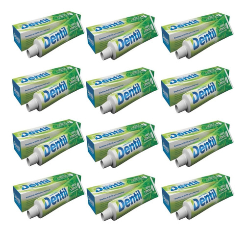 Pasta De Dente Sem Flúor Com Xilitol 90g Dentil C/12 Menta