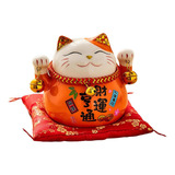 Chinese Lucky Cat Piggy Bank Feng Shui Figurine