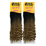 2 Pct Cabelo Sintético Gypsy Braids 360gr 75cm Black Beauty 