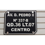 Placa De Endereço De Vidro 40x30cm