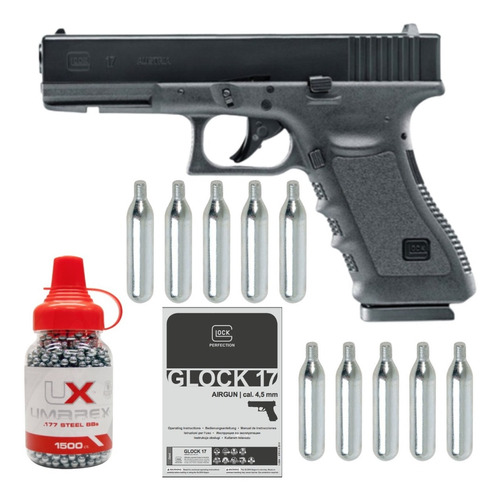 Glock 17 Gen 3 10 Co2 1500 Bbs Blowback 4.5mm Xtreme P