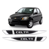 Aplique Lateral Resinado Compatível Com Chevrolet Celta