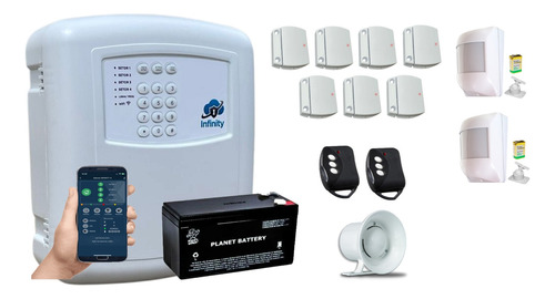 Kit Alarme Residencial P/ Celular Wifi Alard Sem Fio R1