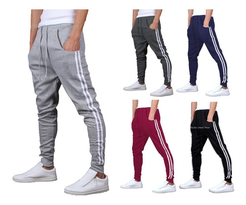 Combo 5 Calças Moleton Skinny Sport Luxo