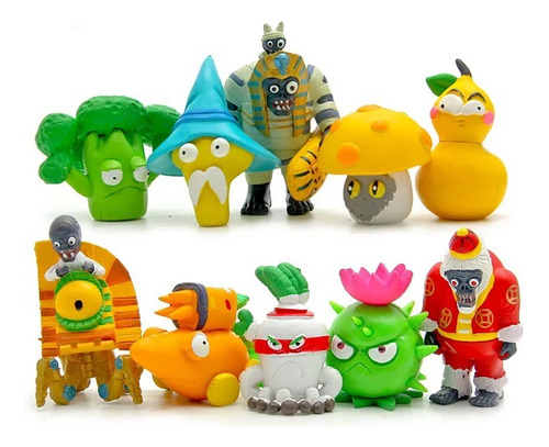 Set 10 Figuras Plantas Vs Zombies 7 Cm Diseños Exclusivos A4