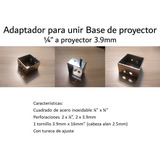 Adaptador Para Unir Base De Proyector ¼ A Proyector 3.9mm