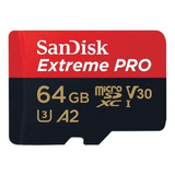 Cartão Memória Sandisk Extreme Pro Microsdxc 64gb C10 200mbs