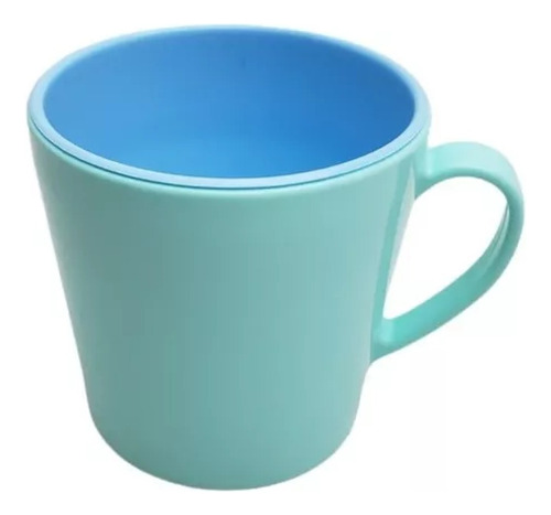 Taza Bicolor Plastico Duro Color Pastel - La Aldea