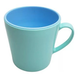 Taza Bicolor Plastico Duro Color Pastel - La Aldea