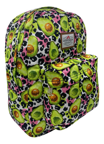 Mochila Aconcagua Estampada Clásica Reforzada Bolsillo Front