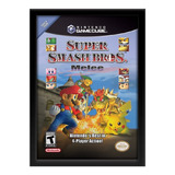 Quadro Capa Super Smash Bros Melee Ninteno Game Cube 33x45cm