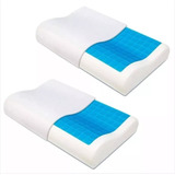 2 Almohadas Memory Gel Duo Ortopédicas Indeformables + Funda