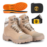 Bota Masculina Timberland Confortável Trilha + Kit Brindes