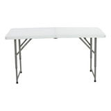 Mesa De Exterior Nojomo Ms10109 De Acero/plástico Color Blanco