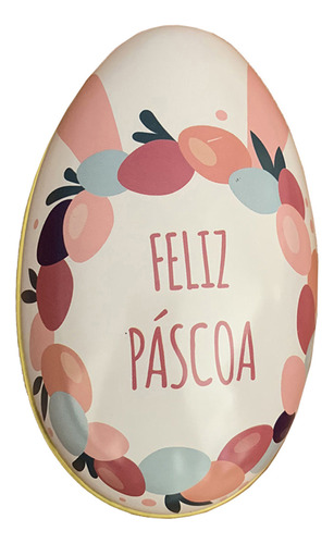 Ovo Coelho Lata Decoração Páscoa Porta Doce Chocolate