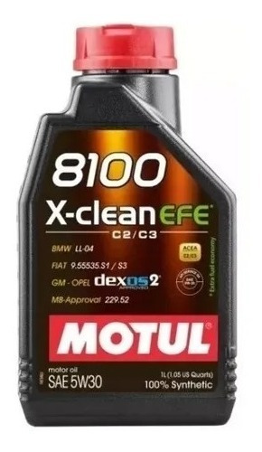 Aceite Sintetico Motul 8100 X-clean Efe Dexos 2 5w30 1 Litro