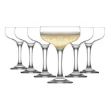 Set 6 Copas Achatadas Champagne Coctel 235cc Linea Lav 