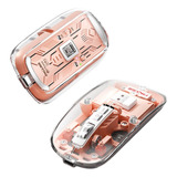 Mouse Bluetooth Silencioso E Recarregável Estilo Cyberpunk Cor M133 Jovem Rosa