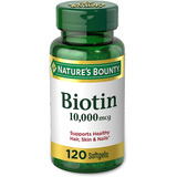 Biotina Natures Bounty 10,000 Mcg Belleza Cabello Piel Uñas