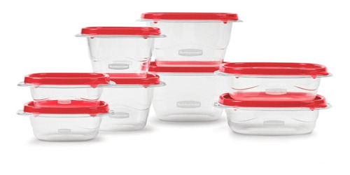 Set Envases Plásticos X8  Rubbermaid Portacomidas 