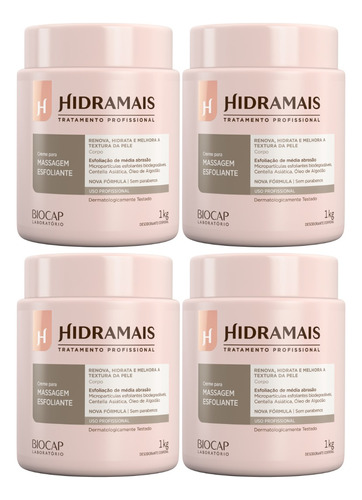 Kit Hidramais Com 4 Esfoliante 1kg