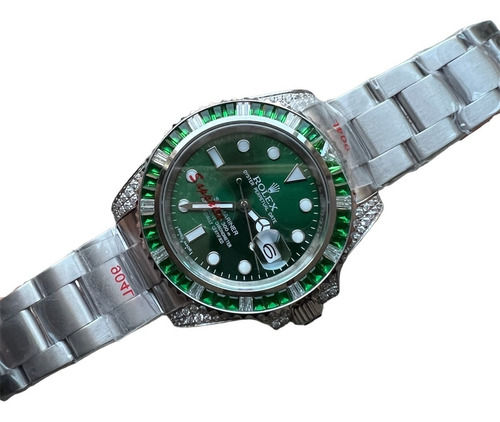 Reloj Rolex Submariner Zafiro Plata Hulk Cristales