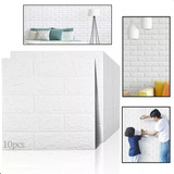 Blanco Panel Para Decorar 3d Tipo Azulejo Pared 10 Piezas