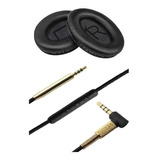 Kit Cabo Nylon + Par Almofadas Para Bose Qc25 Qc35 Ae2 Ae2i 