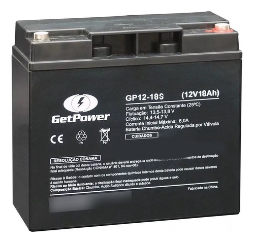 Bateria 12v 18ah Get Power Nobreak 