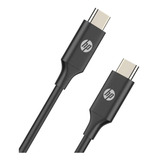 Cable Hp Usb-c A Usb-c Carga Rápida Trasferencia Carga Negro