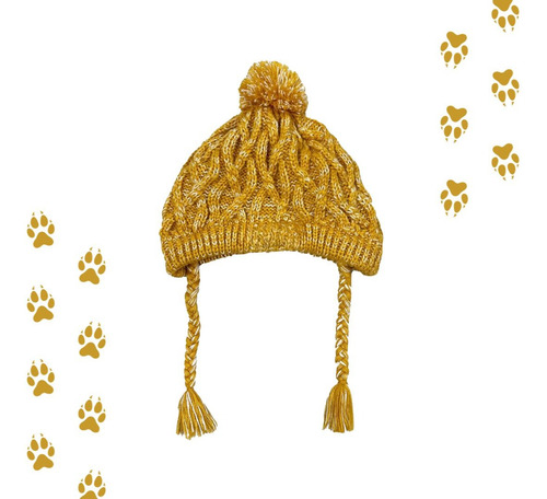 Gorro De Invierno Para Mascotas | Gorro Lana Color Mostaza