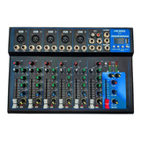 Consola Mixer 8 Canales Ross F-7 Bluetooth Usb Phantom Power