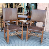 Sillones Antiguos Colonial Tallados 1 Cuerpo Madera Maciza 