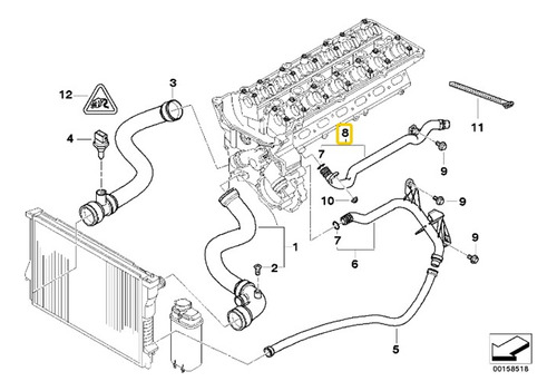 Tubo Refrigeracion Bmw Serie 5 E39 1995 - 2003 Foto 2