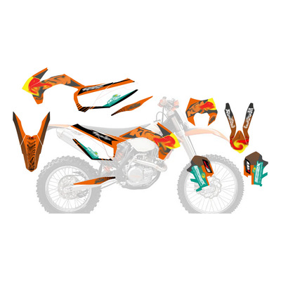 Ktm Exc 2014 450cc Pegatinas Stikers Graficos Floor