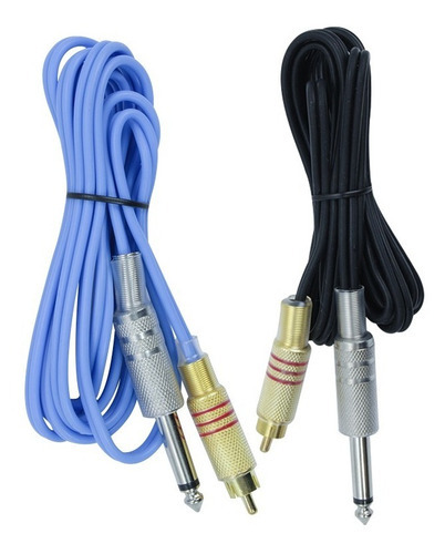 Cable Rca Para Máquina De Tatuar Resistente Punta De Cobre Color Azul