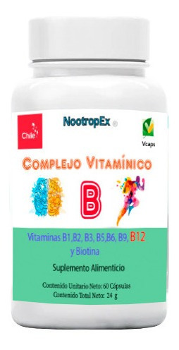 Complejo Vitaminico B 60 Capsulas Vegetales 400mg 