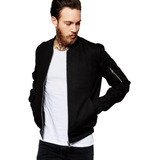 Chaqueta Cazadora Tipo Bomber Bomper Chamarra Moda Slim Fit