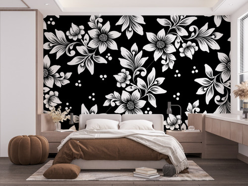 Vinilo Floral Mural - Pared Gigantografia Estampado Adhesivo