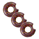 Pack X3 Flotador Dona Donuts Inflable Niños Niñas Verano