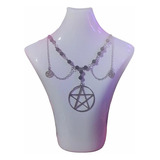 Collar Deluxe Penta Pentagrama Pentagono Goth Dark Aesthetic