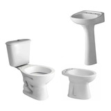 Set Ferrum Andina Lavatorio Columna Inodoro Mochila Bidet