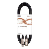 Cable Xlr-xlr 12m Largo 6mm Ø Canon-canon Kwc 805 Super Neon