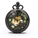 Reloj De Bolsillo Mecánico Steampunk Retro Luminoso/con Cade