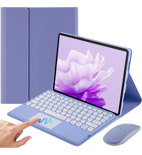 Funda Teclado Mouse Ñ Para Galaxy Tab S6 Lite 10.4 Pulgadas